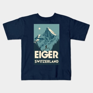 A Vintage Travel Art of Eiger - Switzerland Kids T-Shirt